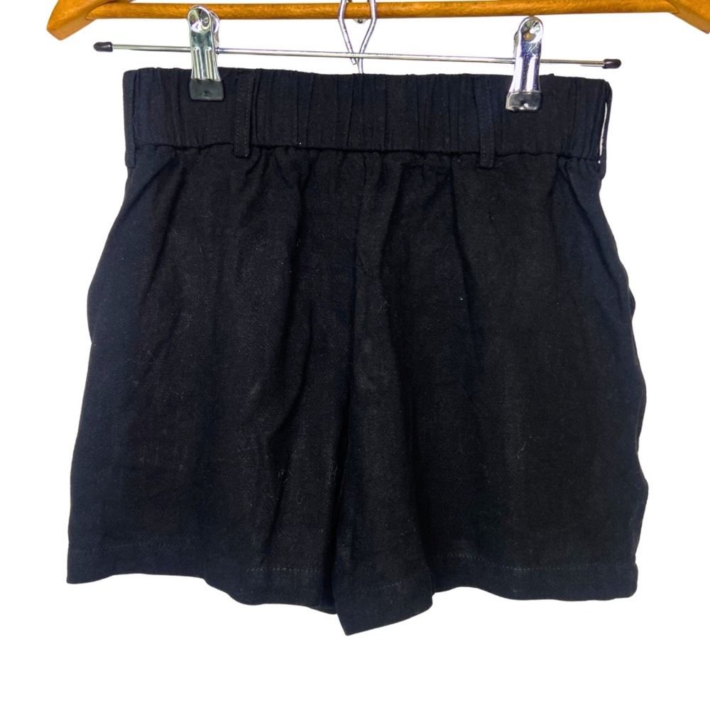 Walter Baker Black Linen Shorts XS - Picture 3 of 6